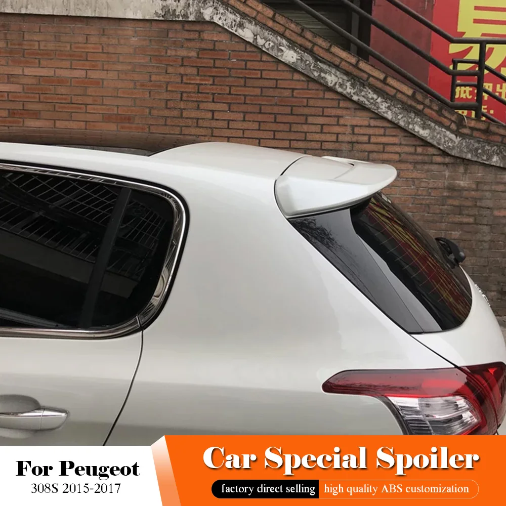 AITWATT черный задний спойлер для Peugeot 308S 2015 2016 2017 высококачественный АБС пластик