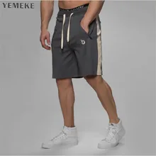 YEMEKE свободные вышитые шорты мужские летние лоскутные шорты для отдыха для фитнеса мужские повседневные шорты