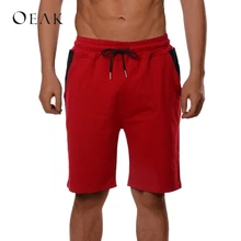 OEAK 3XL хлопковые мужские повседневные свободные шорты летние мужские брюки размера плюс с низкой талией шорты на шнурке Лоскутные полубрюки