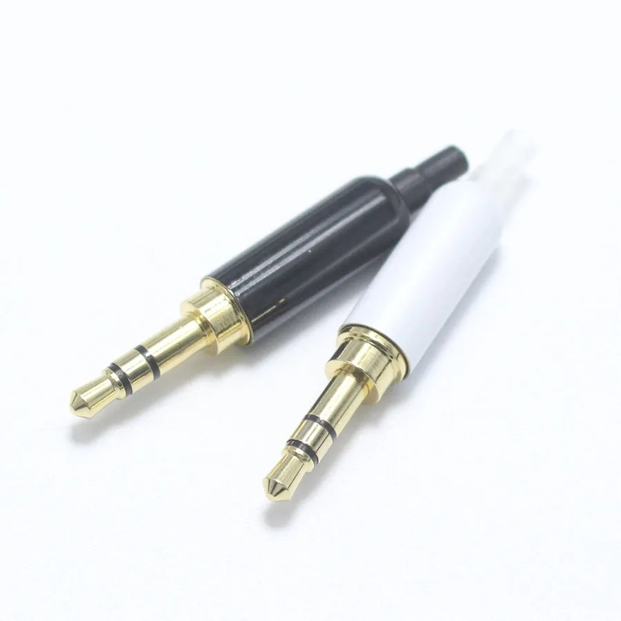 EClyxun 2 шт. 3 5 мм разъем 3/4 медные позолоченные стерео штекеры для аудио колонок