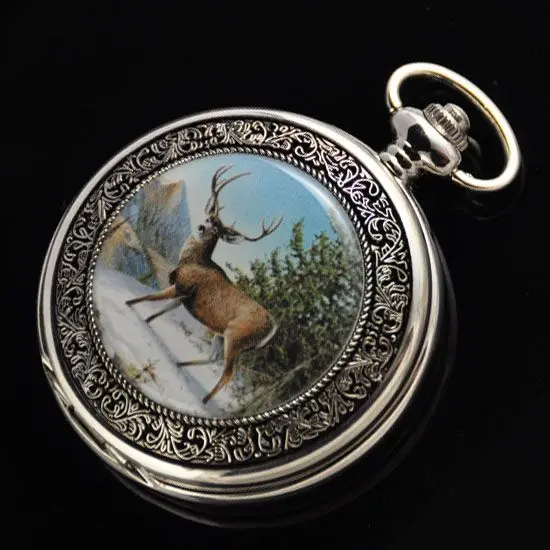 wholesale Rare Mens Deer Women Vintage Mechanical Pocket Watch us
