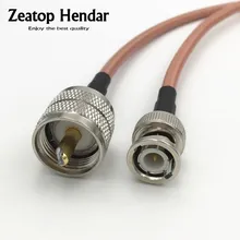 1 Pcs RG142 Kablo UHF PL259 Erkek Fiş BNC Erkek Jack RF Kıvrım Koaksiyel Pigtail Anahtarı WIFI Anten Konektörü 20 CM 30 CM 50 CM 1 M 2 M