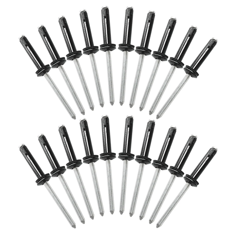 20PCS/Set Tri Grip Rivet for Water Sports Black Aluminum 6cm Rivets Kayak Canoe and Boat
