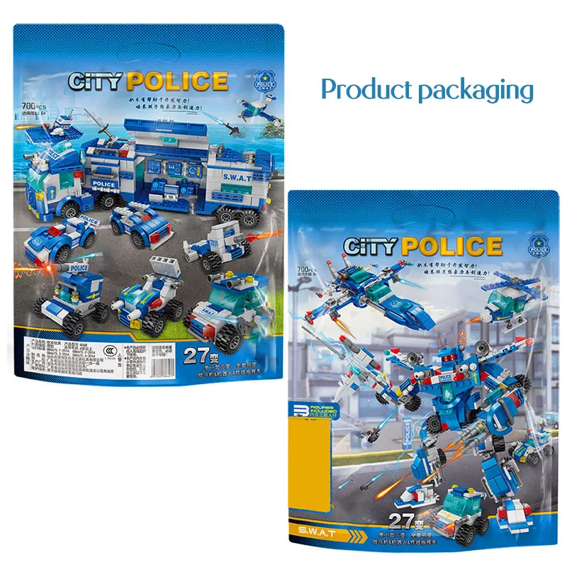 City Police Station Car Building Blocks legoingly SWAT Military Police Robot Bricks Sets Education