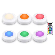 RGB 12 цветов светодиодный под шкафом свет Светодиодные шайбы датчик касания с регулируемой яркостью внутренняя шарнирная лампа ночник для шкафа гардероба