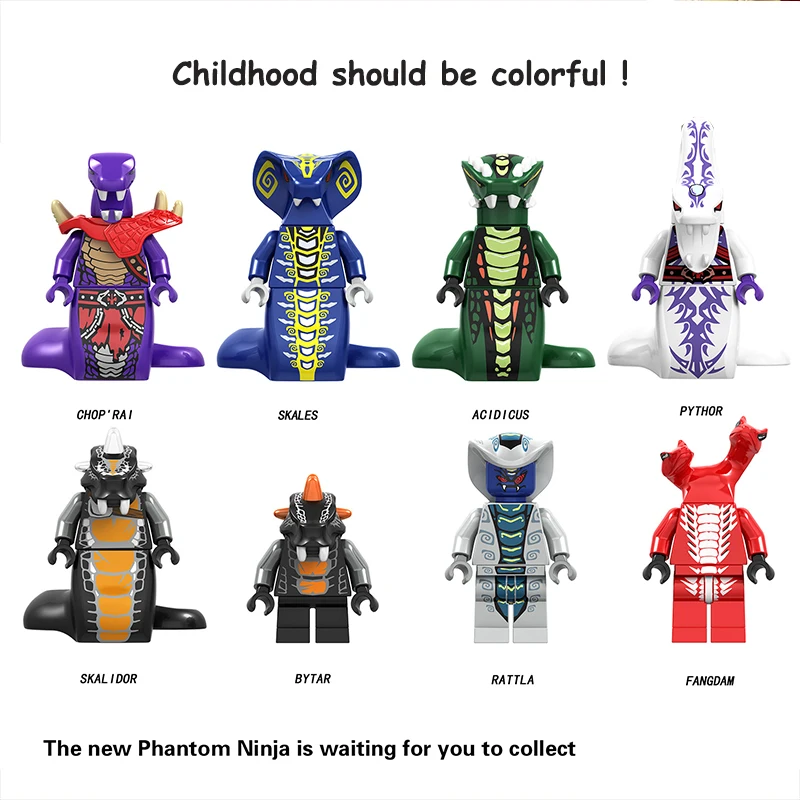 2019 New Legoing model building Figures Blocks Skales Acidicus Pythor Bytar Rattla Fangdam Legoings Figures Toys For Children