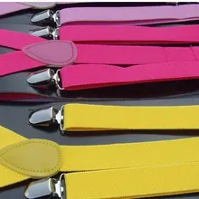 Лучшее качество 50Clip-on регулируемые брюки унисекс Y-back Подтяжки Эластичный пояс много цветов