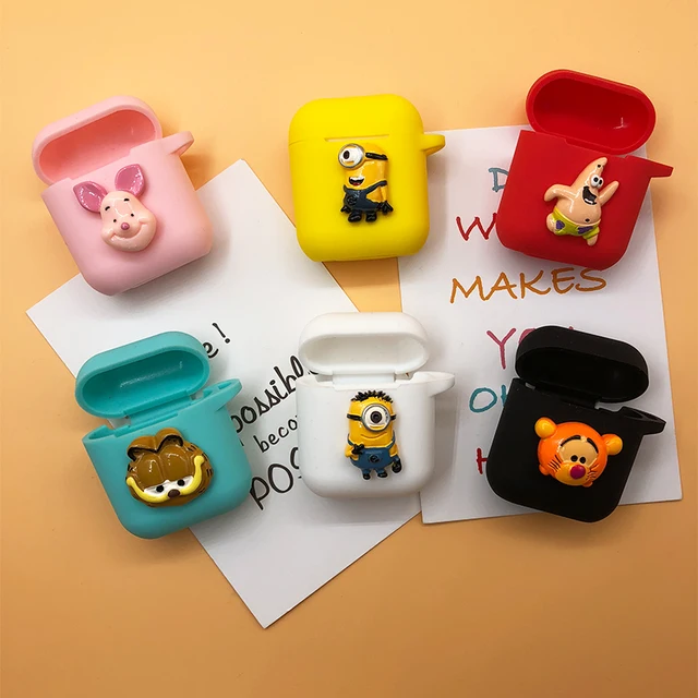 Cute Cartoon Animal Soft Silicone Case For Apple Airpods Accessories Protective Cover for i10 ...