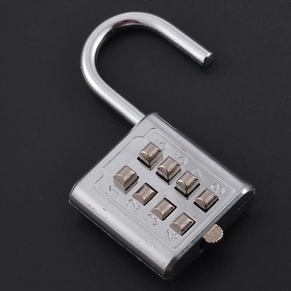 8 Digit Push ButtonSecurity Combination Code Padlock Luggage Suitcase Locker XE 