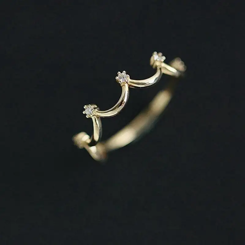 Tisonliz Изящные Простые Кристальные тонкие кольца в форме сердца, Свадебные обручальные кольца на палец для женщин, золотые очаровательные ювелирные изделия Anillos Muje
