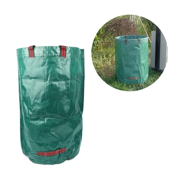 

Multifunction 120L Heavy Duty Garden Waste Bag Reusable Rubbish Grass Refuge Sacks Green Color Plants Grow Bag