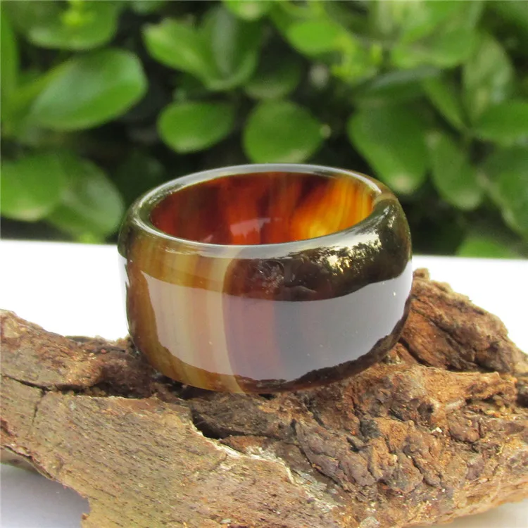 Натуральное коричневое кольцо sardonyx из нефрита для мужчин и женщин на палец