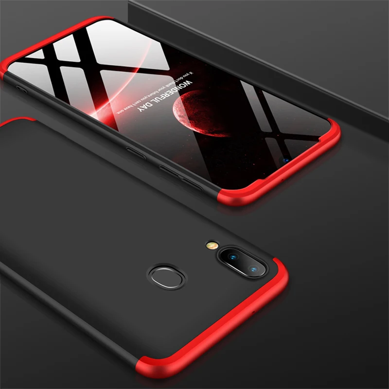 360 Полное покрытие противоударный чехол для Samsung Galaxy M20 м 20 M205F 3 в 1 Жесткий ПК