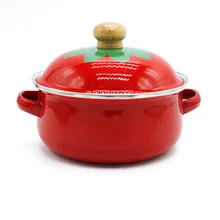 Томаты эмалированный горшок красный 18 см 1.5л