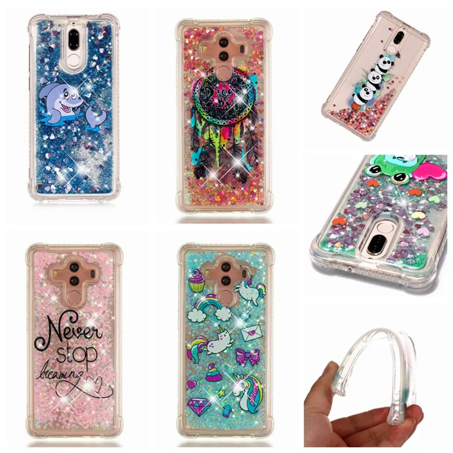 P Smart Phone Case For Huawei P20 Lite Mate10 Cases Glitter 3D cute Soft TPU Silicone P8 P9Lite 2017 Covers |