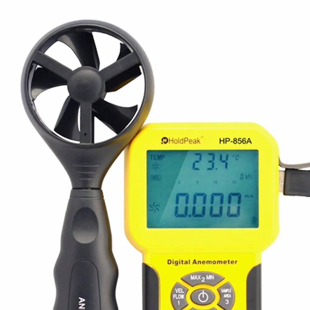 

Digital Wind Speed Air Volume Meter Anemometer Handheld with Data Logger Temperature Range Data record