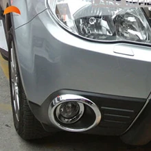 Для Subaru Forester 2009 2010 2011 2012 Chrome глава передняя Foglight КРЫШКА лампы Отделка противотуманных фар абажур кадров аксессуары 2 шт.
