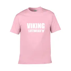 Викинг печати 2019 новый бренд одежды для фитнеса хлопчатобумажная футболка homme Фитнес Футболка Мужская Фитнес летом прохладно футболка