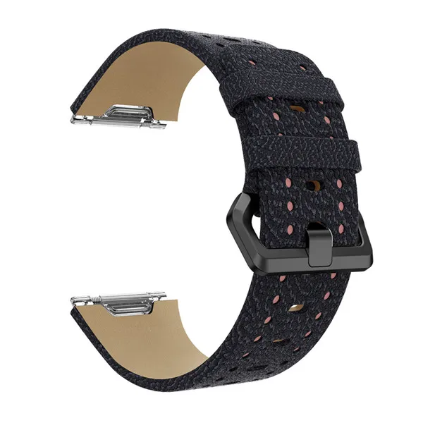 Настоящий ремешок для часов, кожаный ремешок, ремешок для часов, сменный Браслет для Fitbit, ионные браслеты, 8 цветов на выбор - Цвет: Black Pink