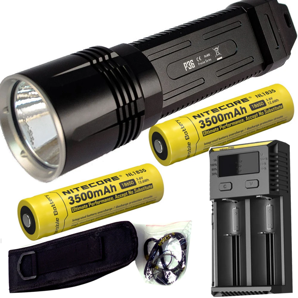 

NITECORE P36 CREE MT-G2 LED Flashlight 2000Lm Outdoor Camping Hunting Searching Rescue Portable Torch + 18650 battery +charger