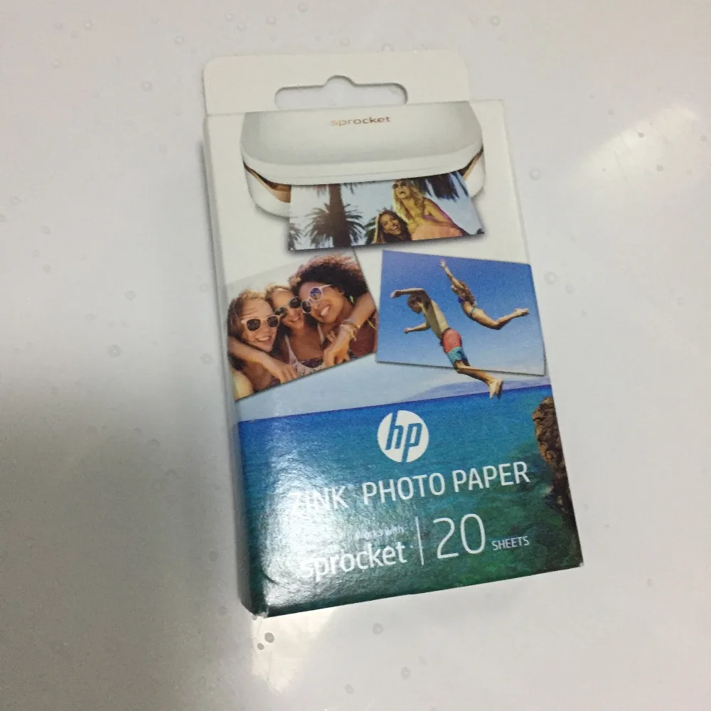 

20 sheets Sprocket original photographic paper pocket photo printer zink paste photo paper tape adhesive for hp ZINK Photo Paper