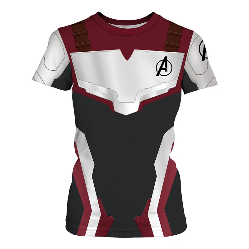 

2019 Summer New Avenger Alliance 4 Quantum Warfare Clothes 3D Printed Couple Short Sleeve T-shirt Leisure Sports Top