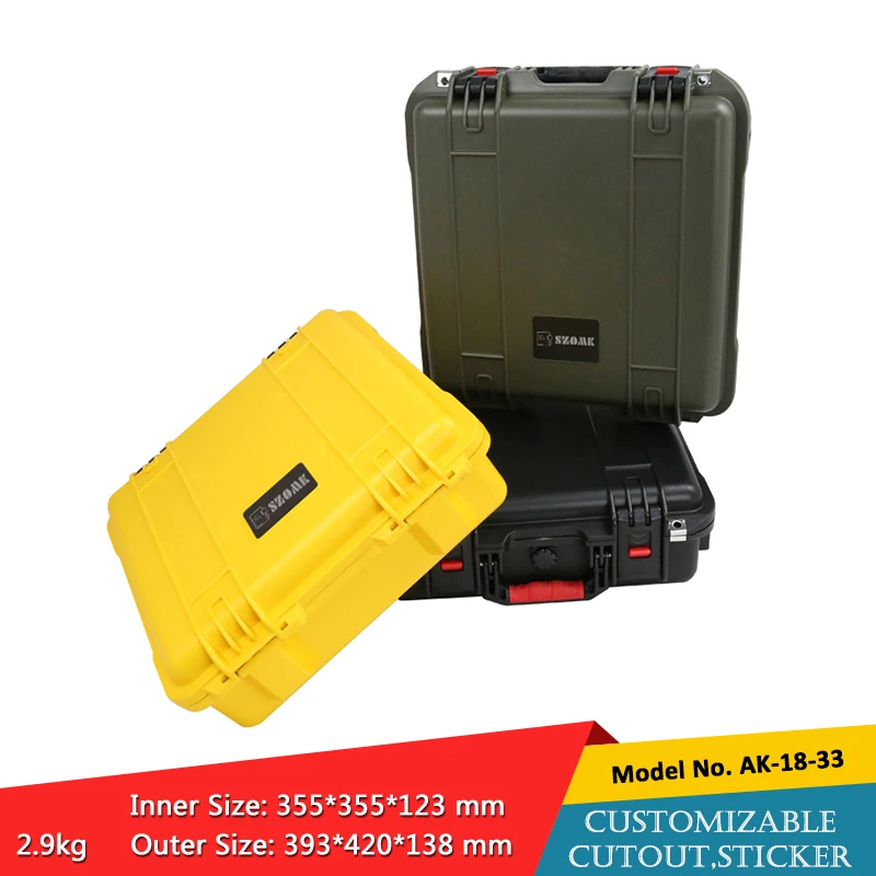 szomk IP67 hard storage box waterproof plastic tool box plastic equipment case with foam (1)