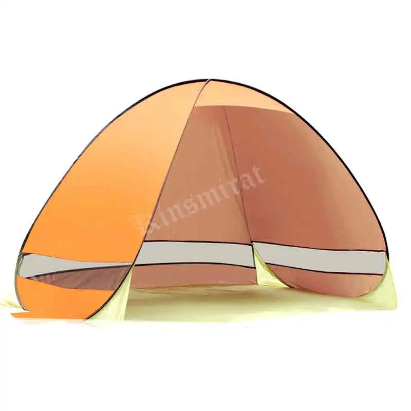 Складная палатка с защитой от ультрафиолета, популярная Пляжная палатка, Солнцезащитная палатка, быстрооткрытая палатка для кемпинга, рыбалки, барбекю - Цвет: Оранжевый