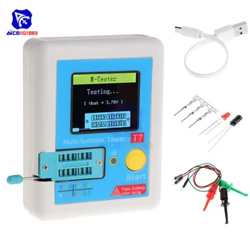 

3.5 inch (160*128) Colorful Display Multifunctional TFT Backlight Transistor LCR-TC7 Tester for Diode Triode Capacitor Resistor