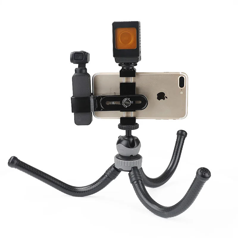 Aluminum alloy magnetic Mobile phone holder support selfie stick tripod mount For DJI osmo Pocket  Handheld gimbal camera accessories 1 (20)