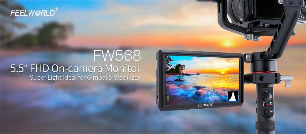 FEELWORLD FW568 5,5 дюймов ips 4K на камеру полевой монитор для DSLR HDMI маленький Full HD 1920x1080 Видео фокус помощь с наклоном