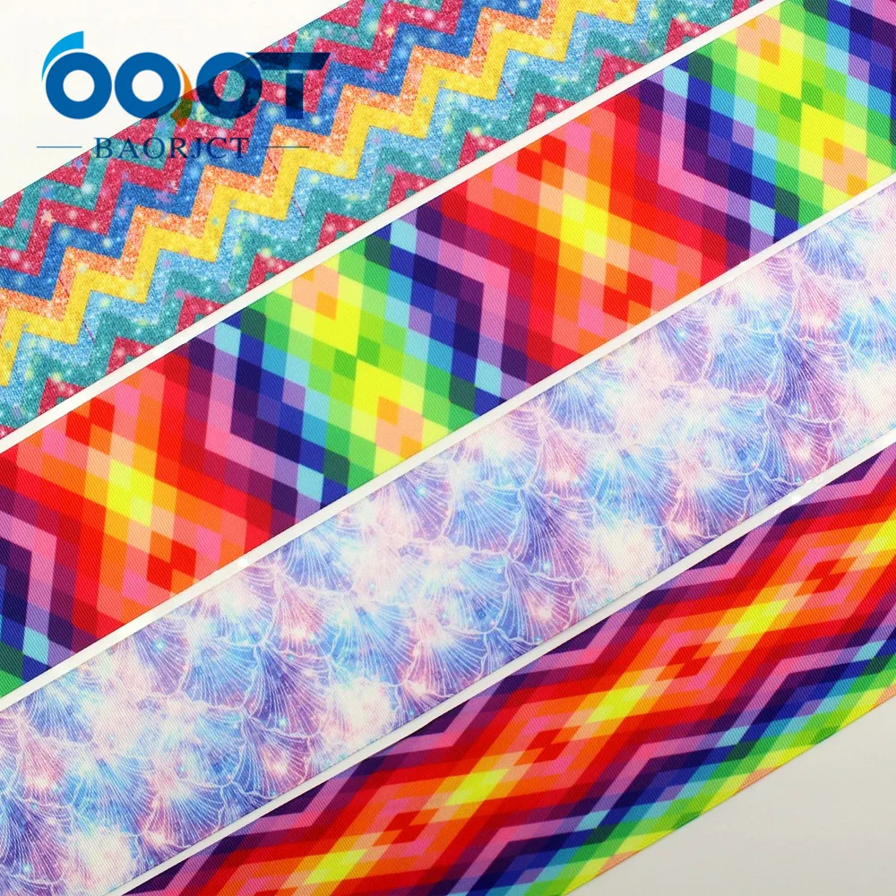 183284 3 дюймов * 10 ярдов 75 мм мультфильм печатных подарок Grosgrain ленты подарки