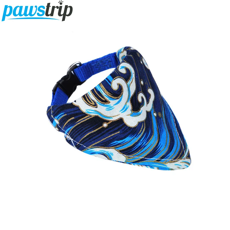 pawstrip 6 Patterns font b Pet b font Dog Bandana Adjustable Small Dog Collar Scarf Soft