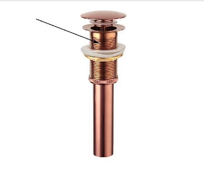 Freeshipping Rose Gold Pop Up Drain Bath Strainer Without Flowin
