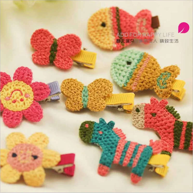 

Cute Braid Flower Cartoon Hairpin Baby Girls Kids Hair Clips Pins Bows Barrette Accessories For Children Clip Hairclip Headdress