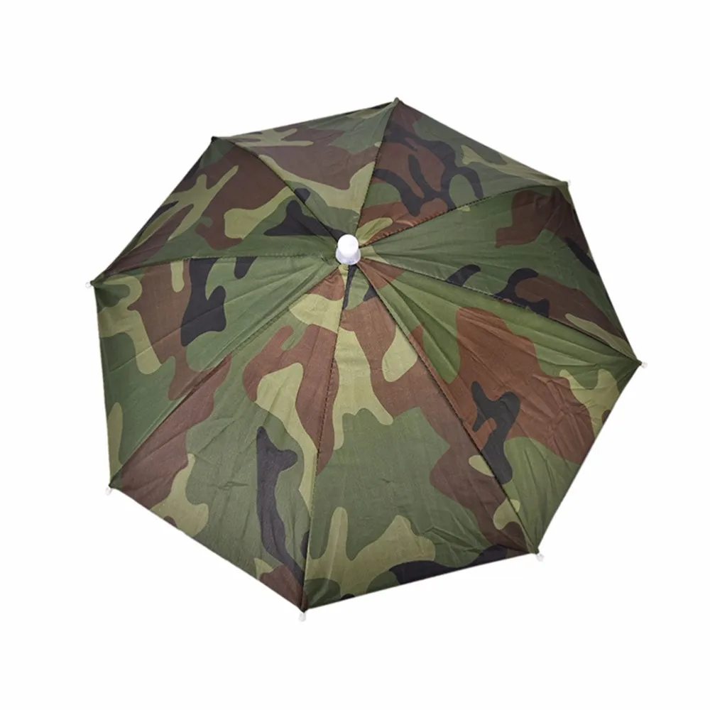 1 шт. горячий 21 дюймов Регулируемый предназначенный для носки на голове зонтик шляпа многоцветный для походов спорта рыбалки складной нейлоновый зонтик крышка 3 типа - Цвет: 1