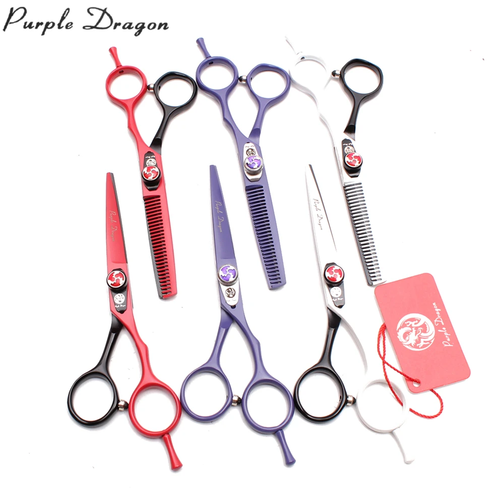 

50Pcs 5.5" 6" Purple Dragon Hairdressing Scissors Thinning Scissors Cutting Shears Professional Hair Scissors Styling Tool Z1018