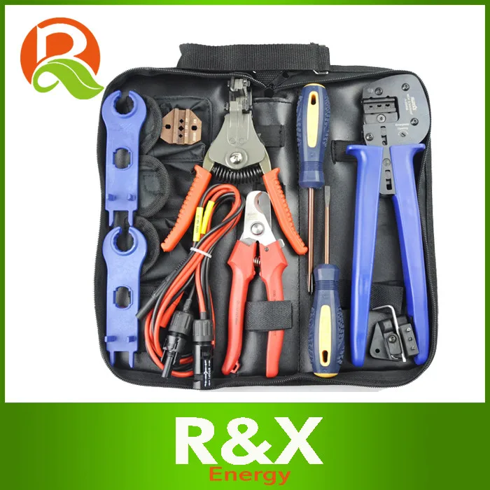

MC4 MC3 solar connector crimping tool suit for 2.5/4/6mm2 , crimping/stripping /cutting tool, screwdriver, spanner, test cable