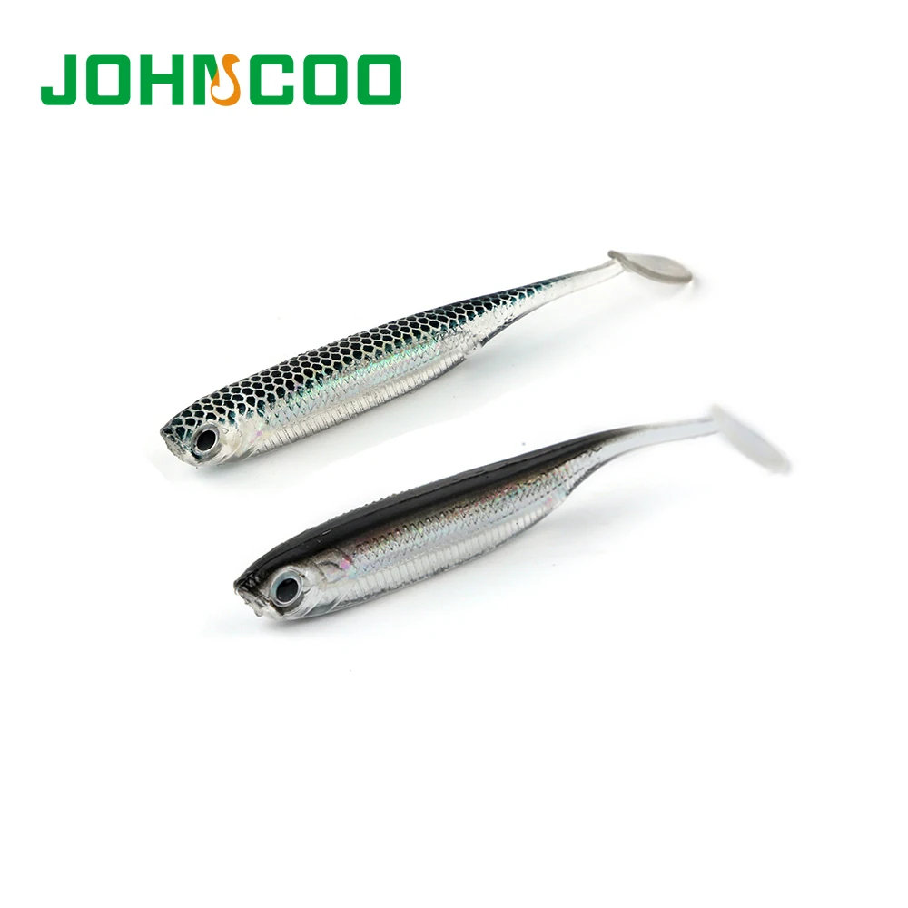 

JOHNCOO 24pcs Soft Bait Fish Fishing Lure 7cm 2.1g Shad Worm Silicone Bass Minnow Bait Swimbaits Plastic Lure Isca Artificial