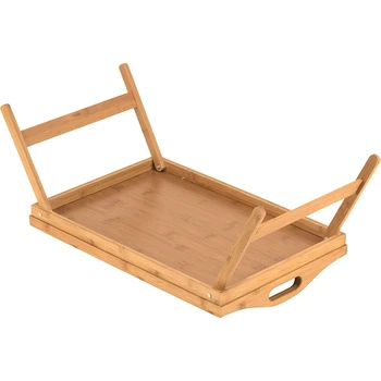 

Portable Folding Table Bed Tray Table with Folding Legs and Breakfast Tray Bamboo Bed Table and Bed Tray with Legs