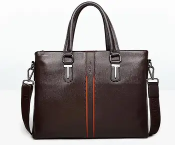 

Fashion men Genuine leather handbag travel bags tote business laptop crossbody men's briefcase shoulder bag
