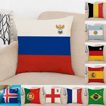 

Soccer National Flag Square Home Bar Beach Decor Back Throw Pillow Cover Case