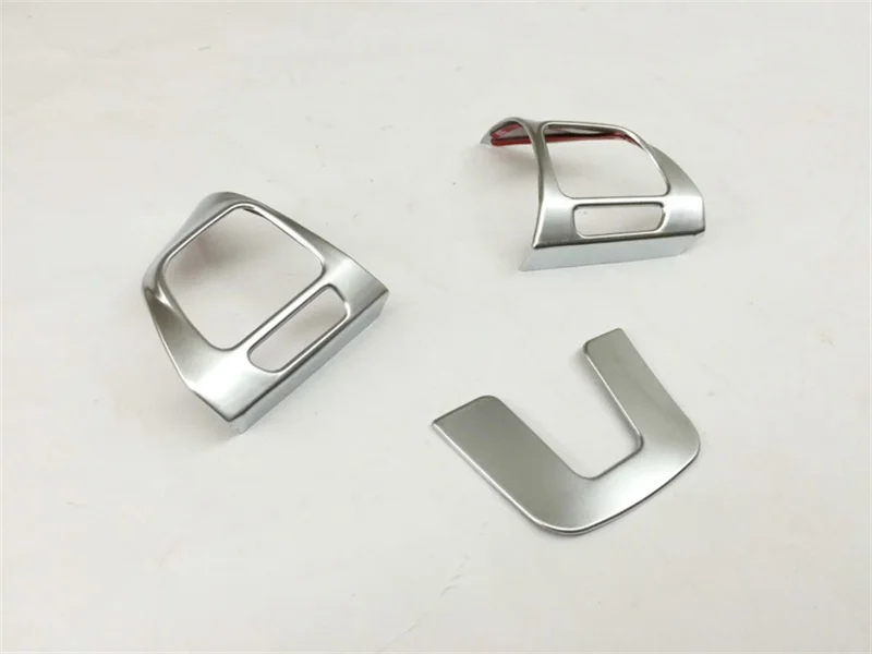 

For VW MK6 Golf 6 Polo Passat B6 CC Tiguan 2010-2013 Touran ABS Chrome Trim Steering Wheel Decoration Cover Car Styling 3pcs