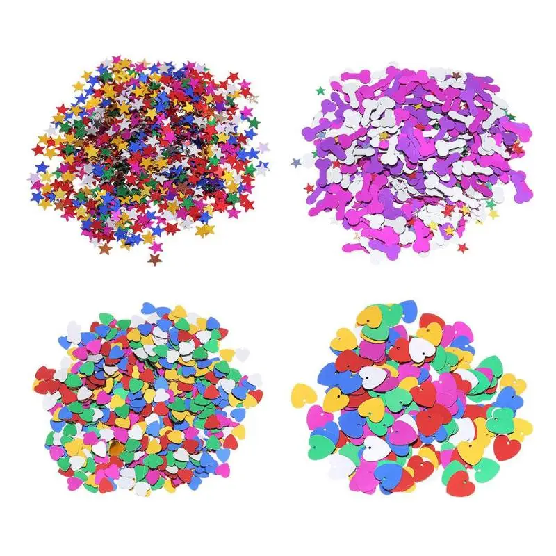 

3000pcs/bag Stars Love Heart Table Confetti Sequins Sprinkles for Birthday Wedding Party Decoration Christmas Supplies