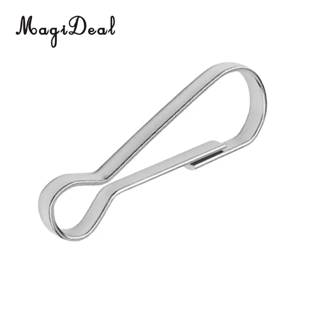 100pcs Stainless Steel Carabiners Spring Snap Clasp Outdoor Hardware 16/20/28/32/40mm for Climbing Caving Hiking Fishing Acces