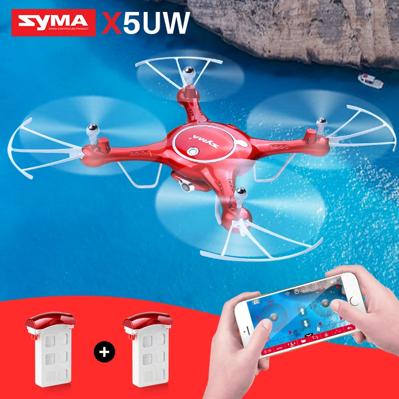 SYMA X5UW Квадрокоптер вертолет дроны в режиме реального времени Трансмиссия RC Дрон с камерой HD Wifi FPV смартфон управление Дрон игрушки