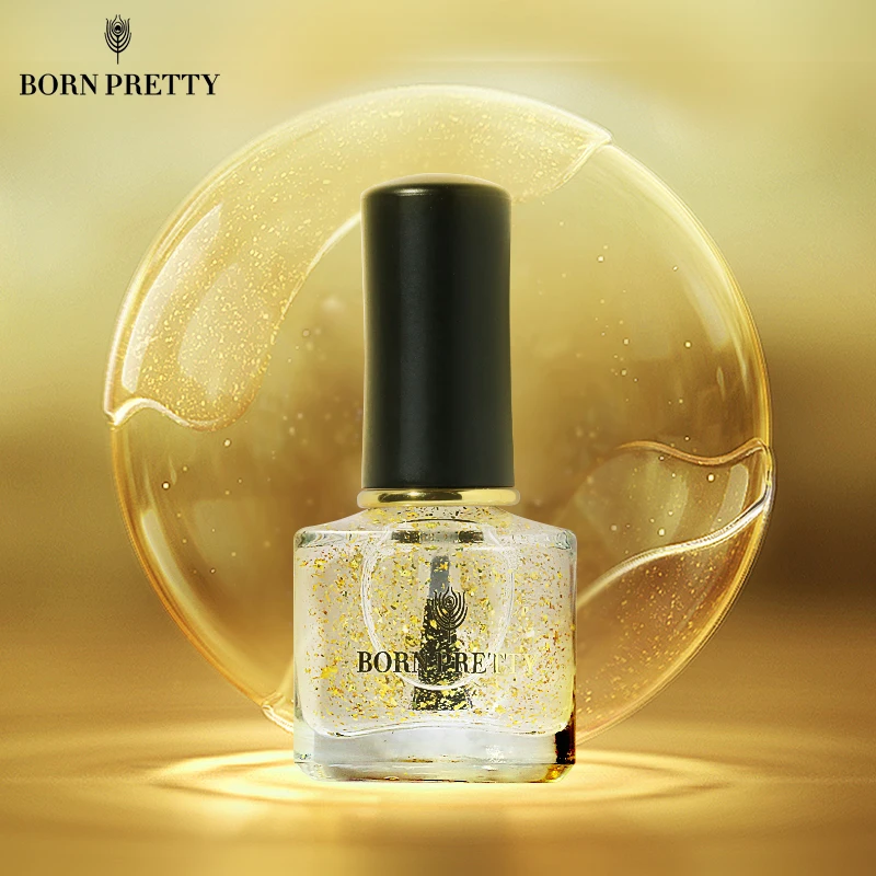 

BORN PRETTY Nail Care Nourish Liquid 6ml Gold Foil Treatment Cuticle Water Feet Care Nails Edge Protection