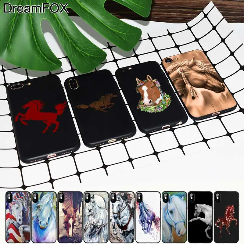 M512 Horse Robust Black Soft TPU Silicone Case Cover For Apple iPhone 11 Pro XR XS Max X 8 7 6 6S Plus 5 5S 5G SE |