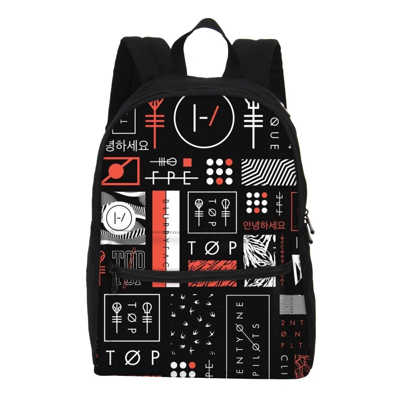 

2019 New Twenty One Pilots Prints Backpack Schoolbag Children School Bags For Teenagers Boys Girls Satchel Kids Book Bag Mochila