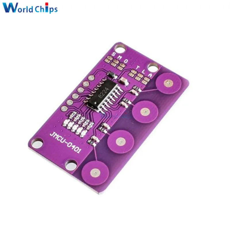

CJMCU-0401 4-bit Button Capacitive Touch Proximity Sensor Module For Arduino Sensor Board With Self-locking Function